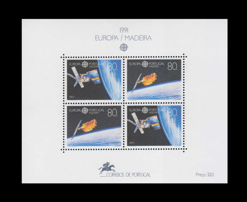 1991 - (BLOCO Nº122)b - Europa CEPT Madeira Europa Espacial