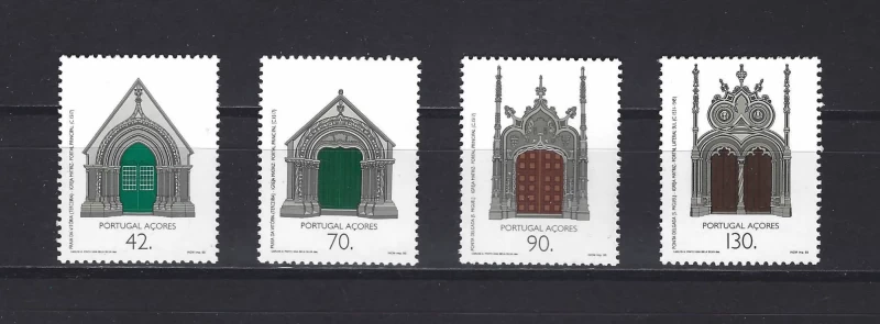 1993 - AFINSA (Nªs2177/78/79/80) - AÇORES Arquitectura do Período dos Descobrimentos