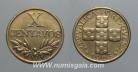 49l KM#583 Portugal - X Centavos 1963 (Bronze)