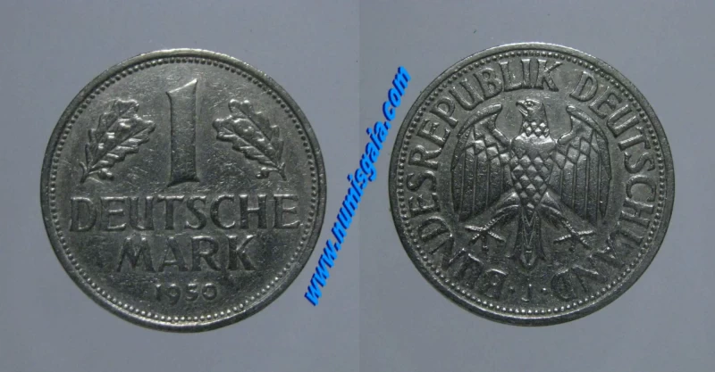 Alemanha KM#110DE50Ja - 1 MARK 1950J