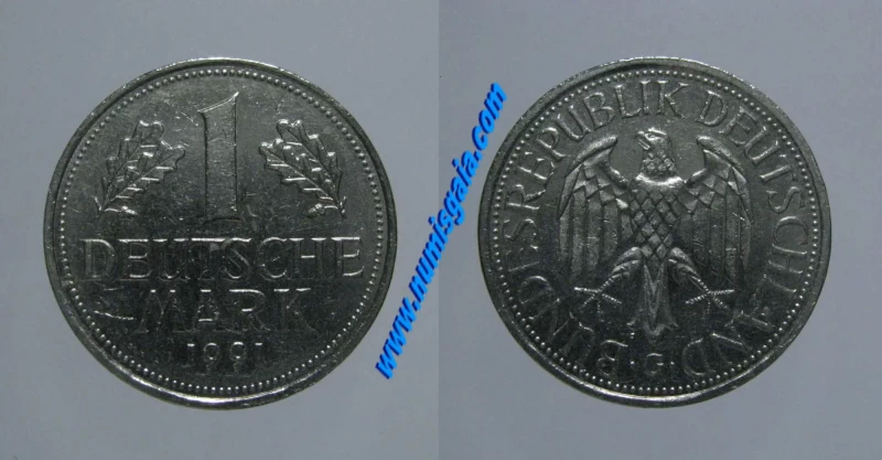 Alemanha KM#110DE91G - 1 MARK 1991G