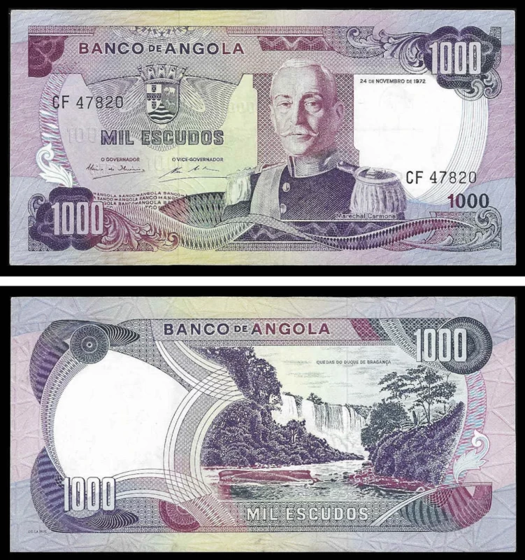 Angola AGO1000(1972)r - 1000 ESCUDOS 24 Novembro 1972 Marechal Carmona