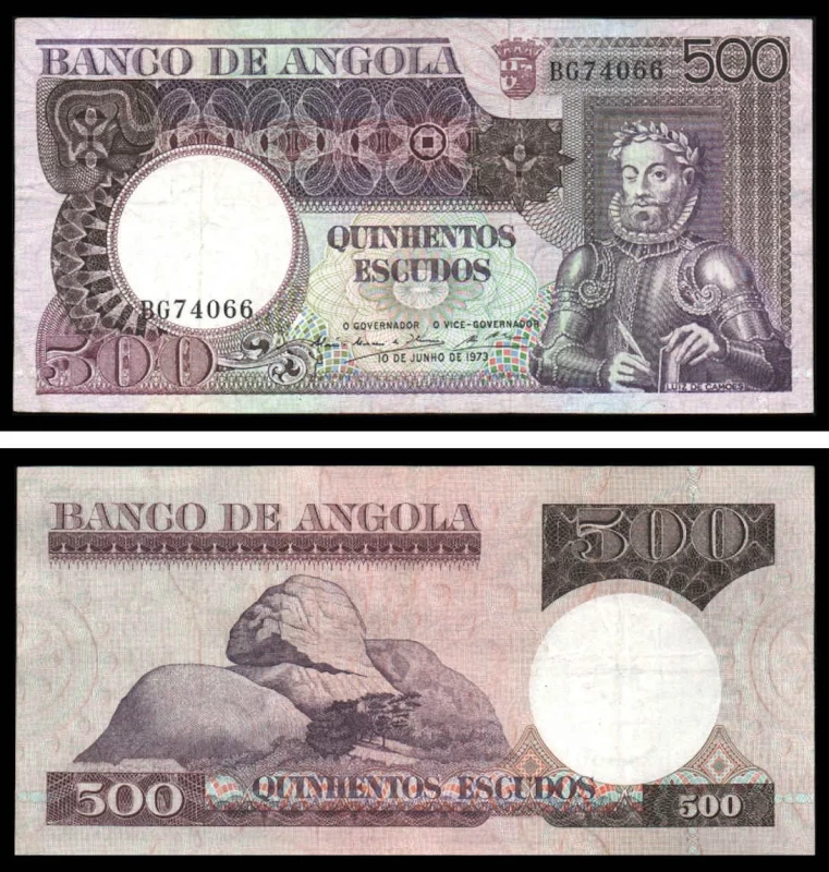 Angola AGO500(1973)t - 500 ESCUDOS 10 Junho 1973 Luíz de Camões