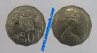 Austrália KM#68AU80 - 50 CENTS 1980