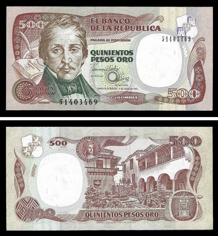 Colômbia COL500(1993)d - 500 PESOS 1993