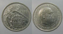 Espanha KM#786ES74 - 5 PESETAS 1974