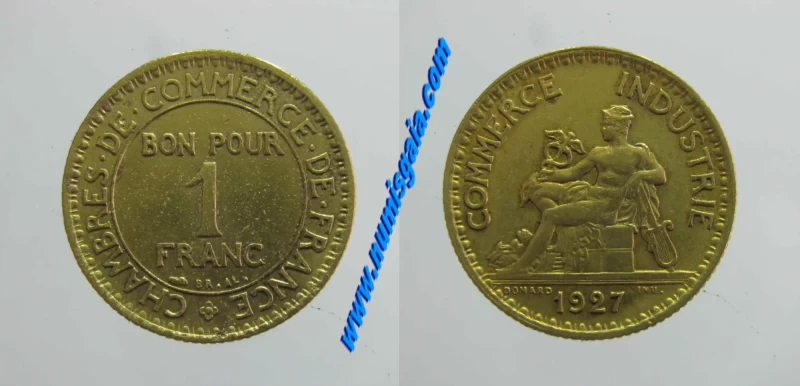 França KM#876FR27 - 1 FRANC 1927