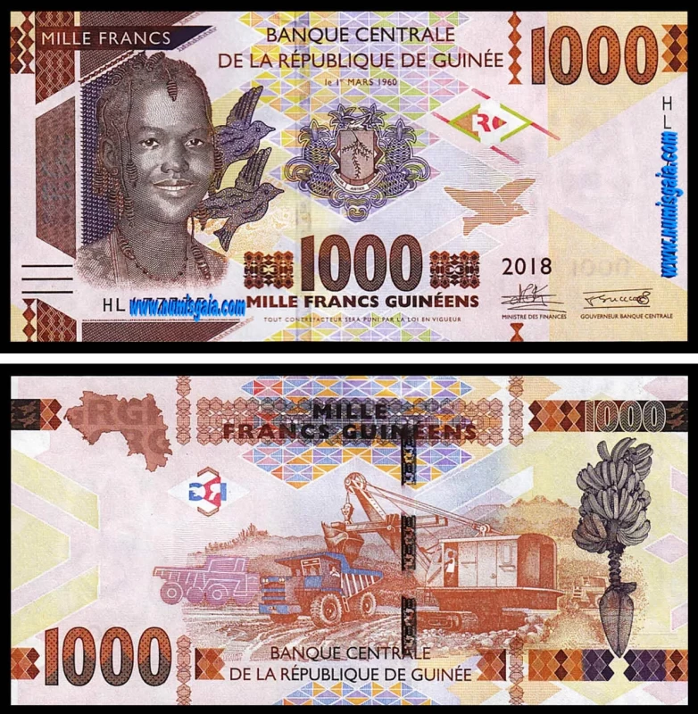 Guinee GIN1000(2018)d - 1000 FRANCS 2018 (P-48c)