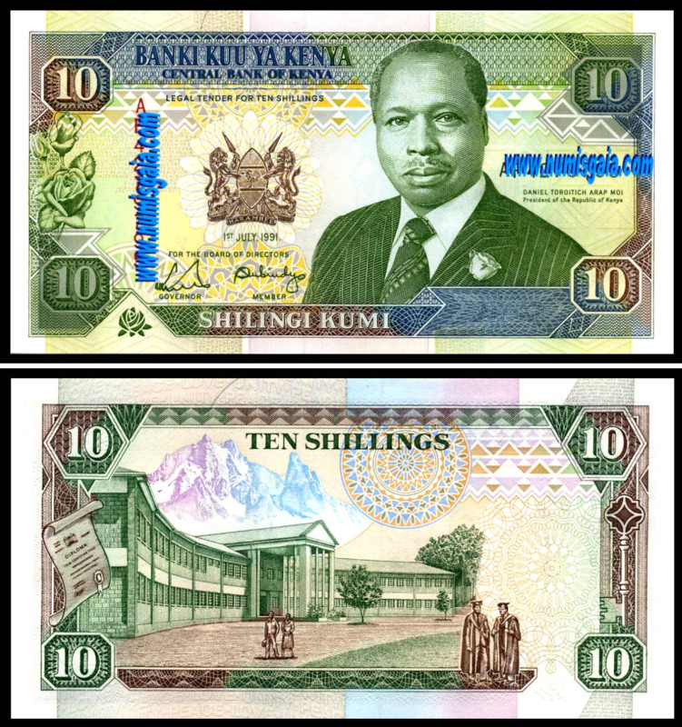 Kenya KEN10(1991)d - 10 SHILLINGS 1991