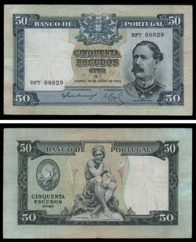 Portugal BP081-3(24-06-1955) - 50 ESCUDOS 24 Junho 1955 Fontes Pereira de Melo 