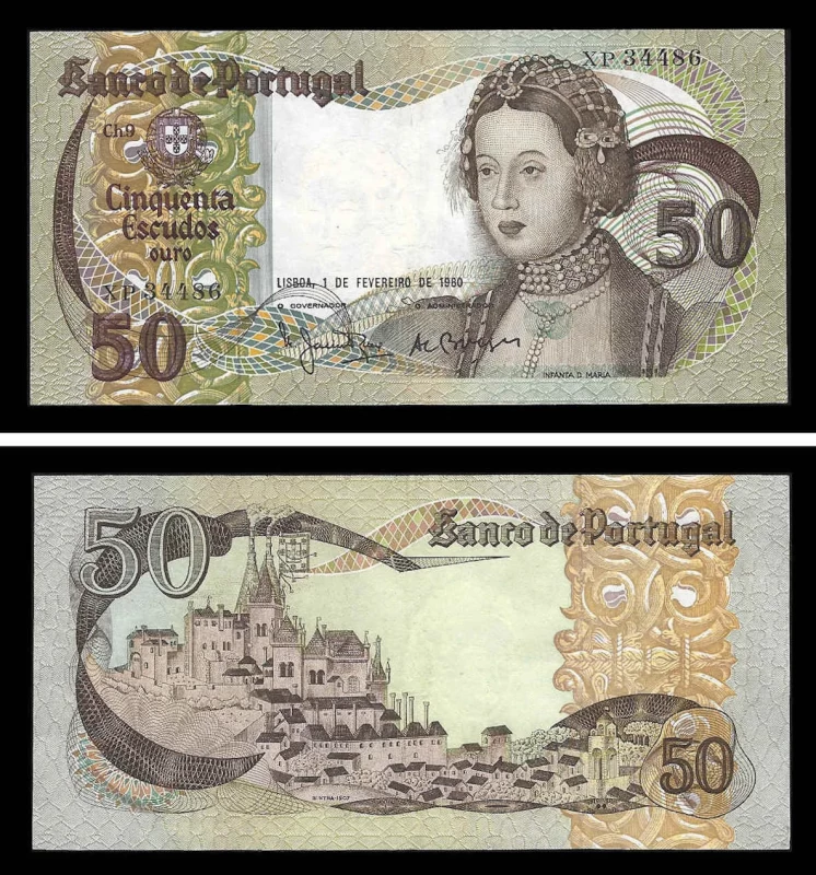 Portugal BP085-3(1980)a - 50 ESCUDOS 1980 Infanta D. Maria