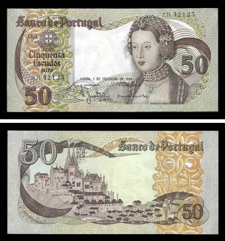 Portugal BP085-7(1980)a - 50 ESCUDOS 1980 Infanta D. Maria