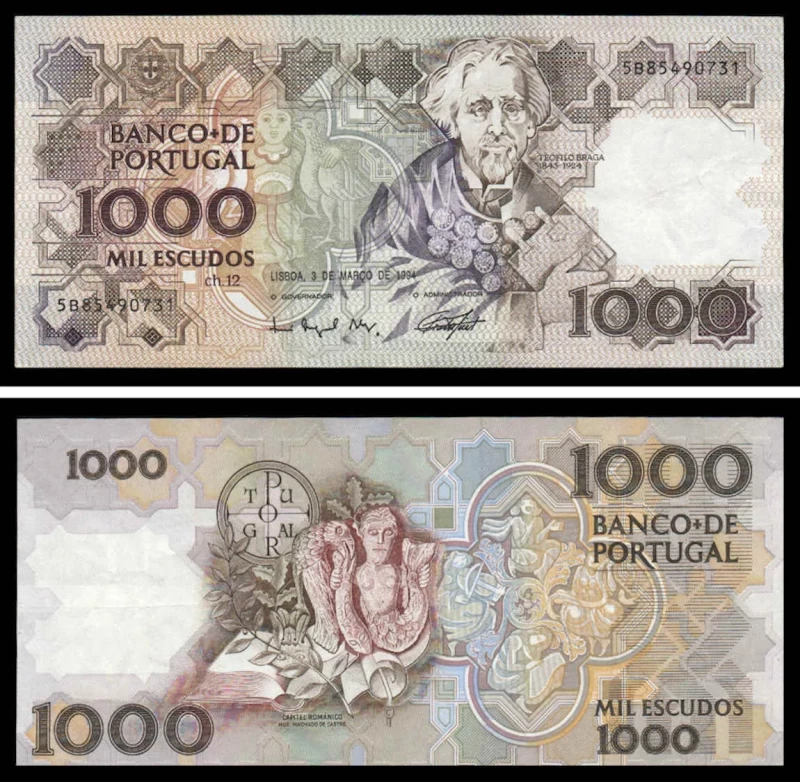 Portugal BP167-3(03-03-1994) - 1000 ESCUDOS 3 Março 1994 Teófilo Braga